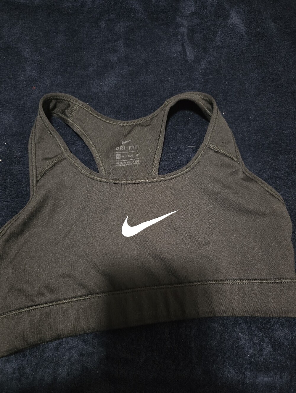 Nike Black Sports Bra with White Swoosh Racerback